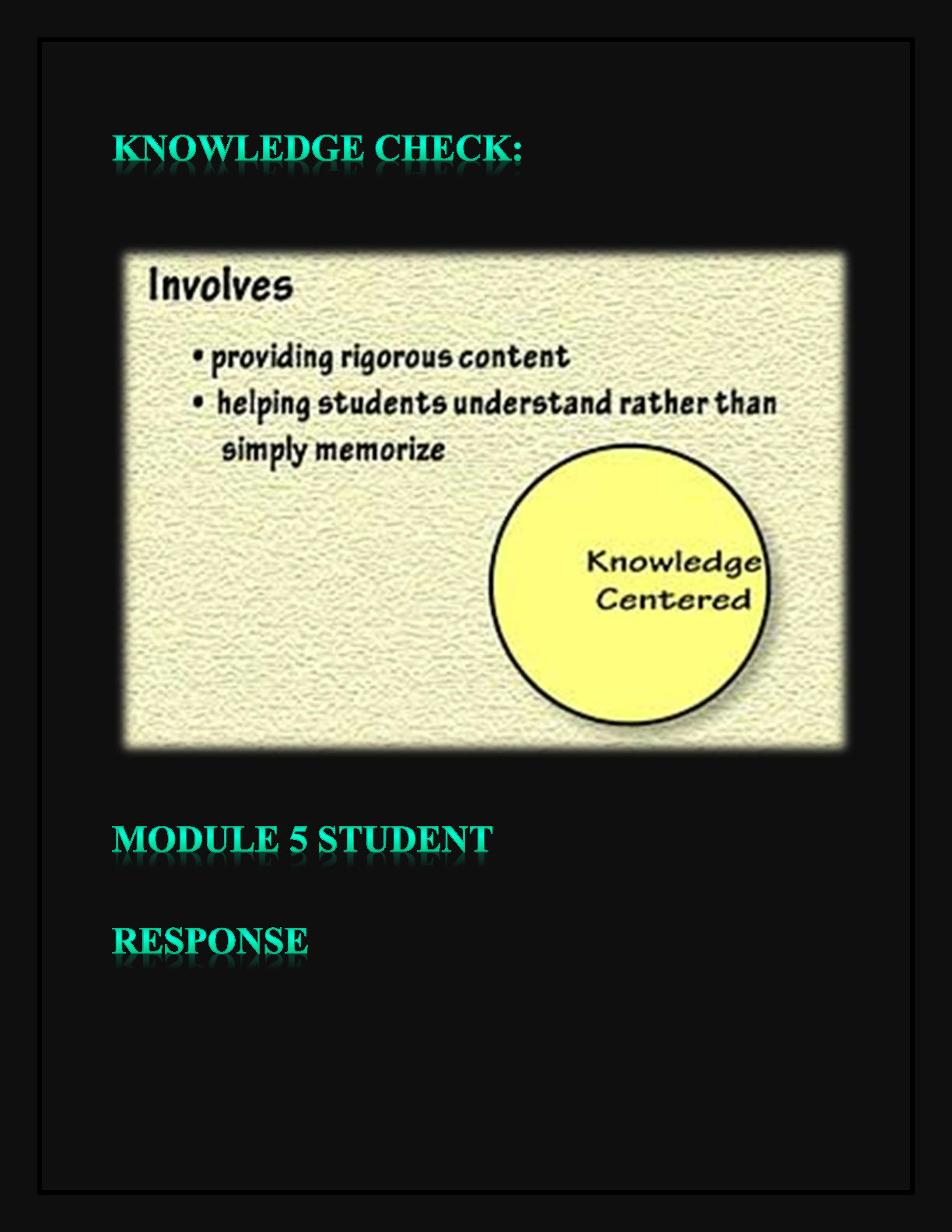Preview of Knowledge Check 2021